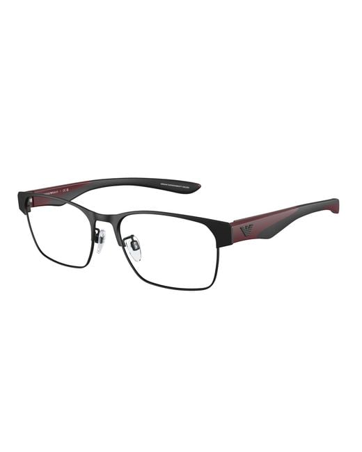 Emporio Armani Black Ea1141 3001 Optical Frames Metal Squared for men