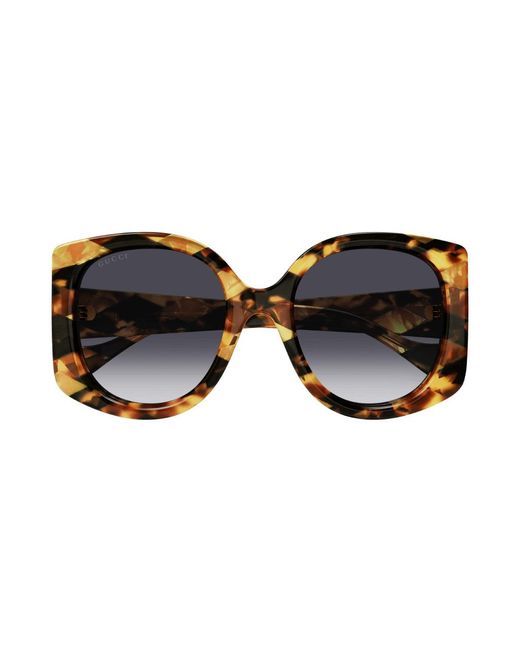 Gucci Black Gg1257S 004 Sunglasses Plastic Squared Shaded