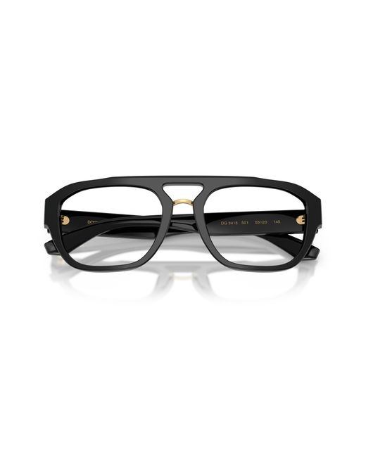 Dolce & Gabbana Black Dg3415 501 Optical Frames Acetate Pilot Normal for men