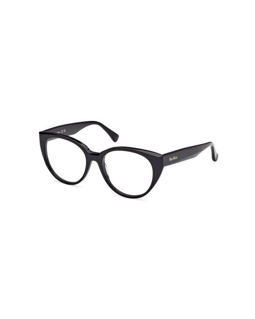 Max Mara Black Mm5161 001 Optical Frames Acetate Round Normal