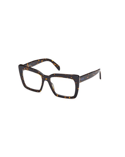 Emilio Pucci Black Ep5261 052 Optical Frames Acetate Squared Normal