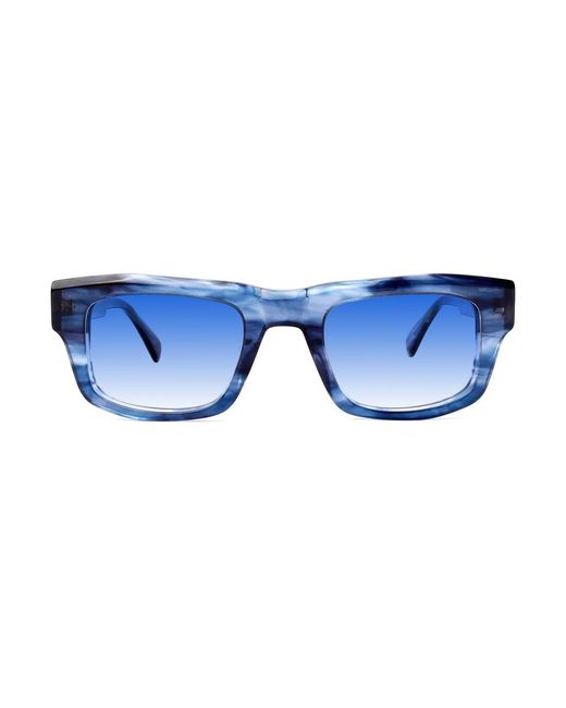 Xlab Blue Pantelleria Sunglasses Acetate Squared Polarized
