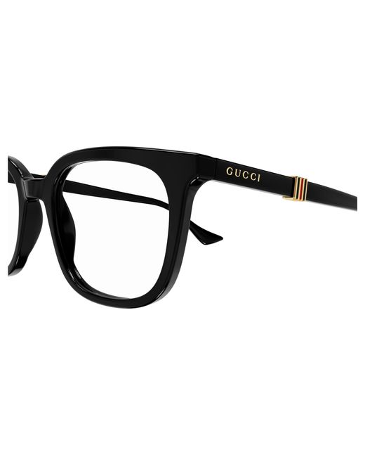 Gucci Black Gg1497O 005 Optical Frames Acetate Transparent Squared for men