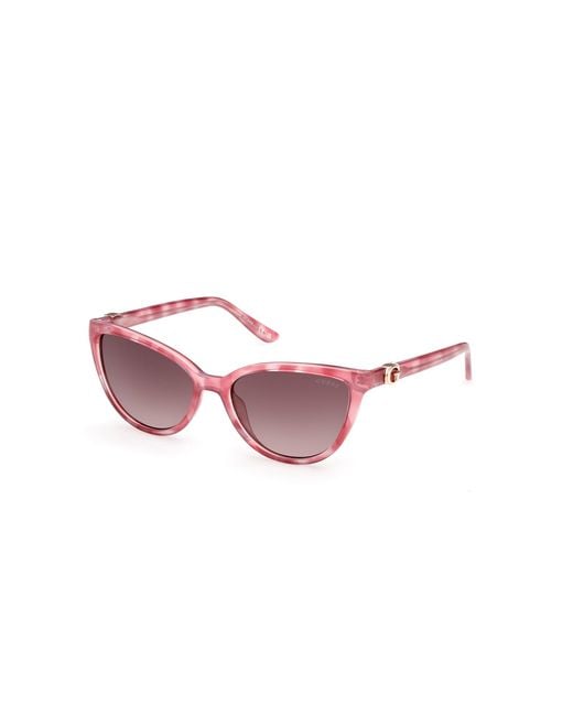 Guess Pink Gu00189 74F Sunglasses Injected Cat Eye Normal