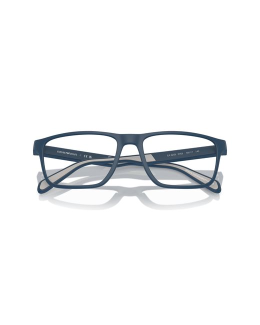Emporio Armani Black Ea3233 5763 Optical Frames Injected Transparent Squared Normal for men
