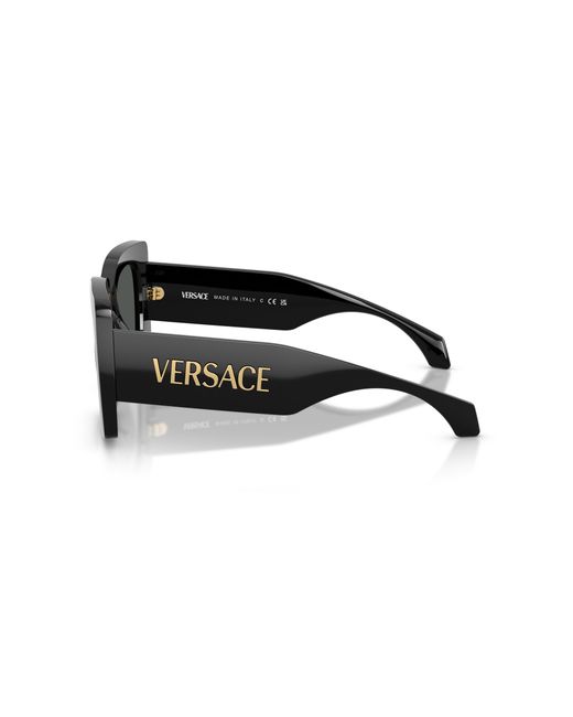 Versace Black Ve4496U Gb1/87 Sunglasses Injected Squared Normal