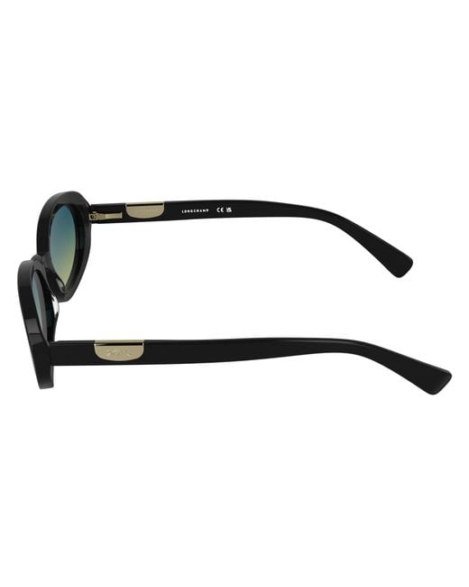 Longchamp Black Lo795S 001 Sunglasses Acetate Light Round Normal Nuanced