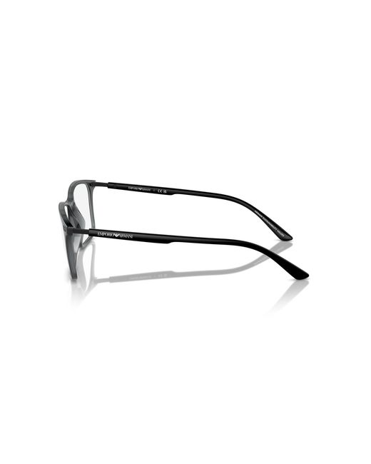 Emporio Armani Black Ea3237 6108 Optical Frames Injected Squared Normal for men