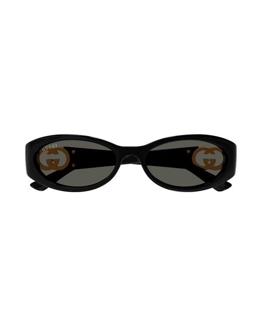 Gucci Black Gg1660S 001 Sunglasses Injected Round
