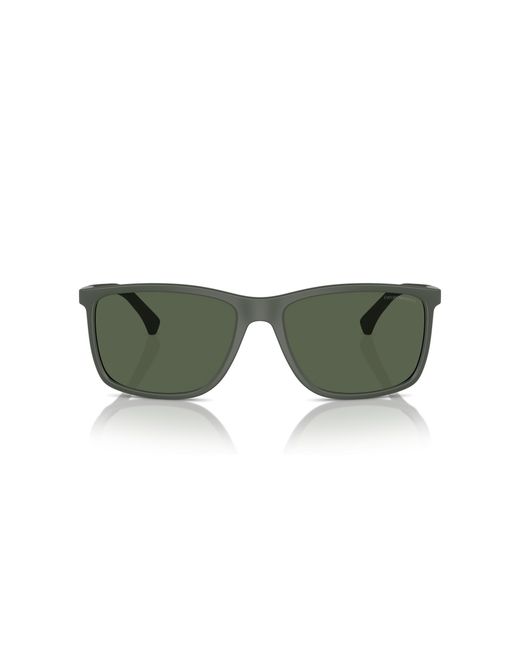 Emporio Armani Green Ea4058 50589A Sunglasses Injected Squared Polarized for men