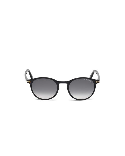 Tom Ford Black Ft0539 Andrea-02 01B Sunglasses Acetate Round Normal Shaded for men