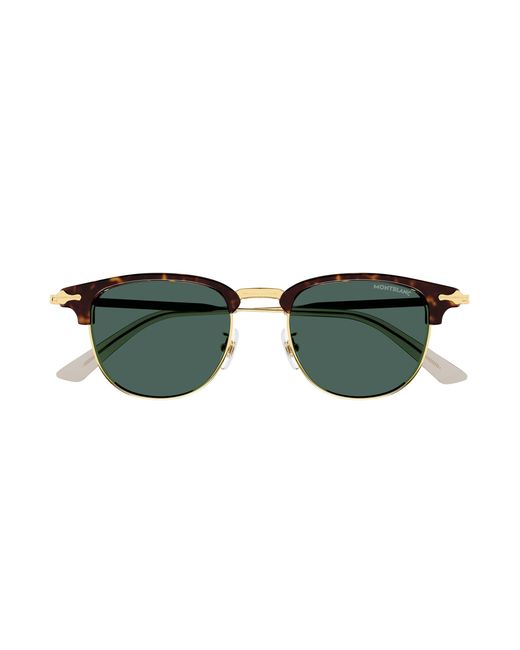 Montblanc Black Mb0364S 002 Sunglasses Metal Squared for men