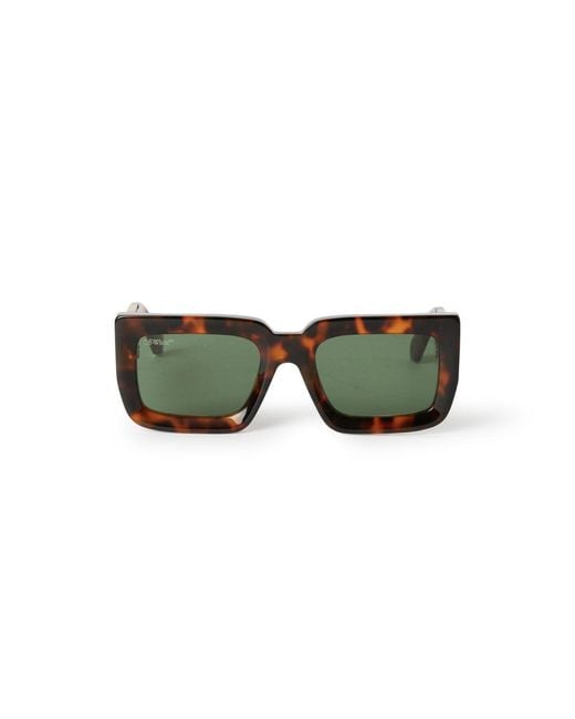 Off-White c/o Virgil Abloh Green Oeri073 Boston 6055 Sunglasses Acetate Squared Normal