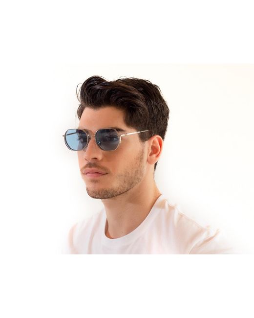 Xlab Blue Capri Sunglasses Metal Light Geometric Polarized