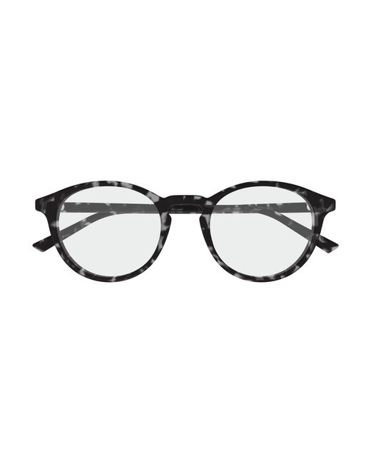 Gucci Black Gg1998O 003 Optical Frames Acetate Transparent Round for men