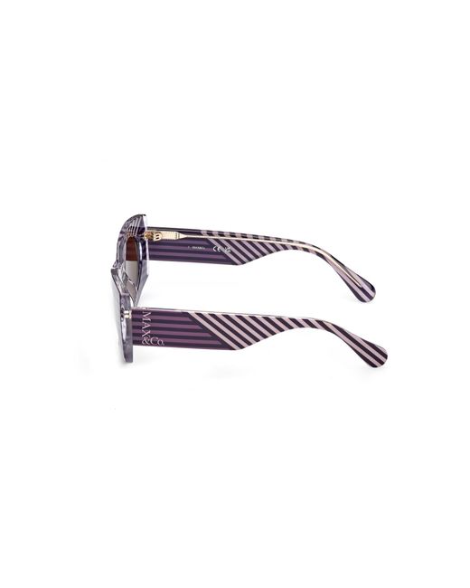MAX&Co. Multicolor Mo0131 83E Sunglasses Injected Geometric Normal