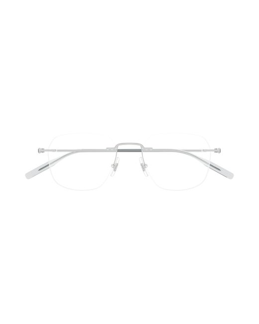 Montblanc Black Mb0471O 004 Optical Frames Metal Transparent Round for men