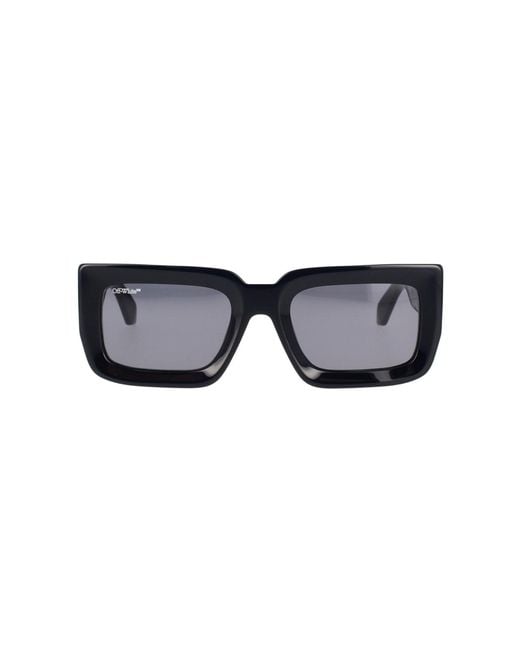 Off-White c/o Virgil Abloh Black Oeri073 Boston 1007 Dark Sunglasses Acetate Squared Normal