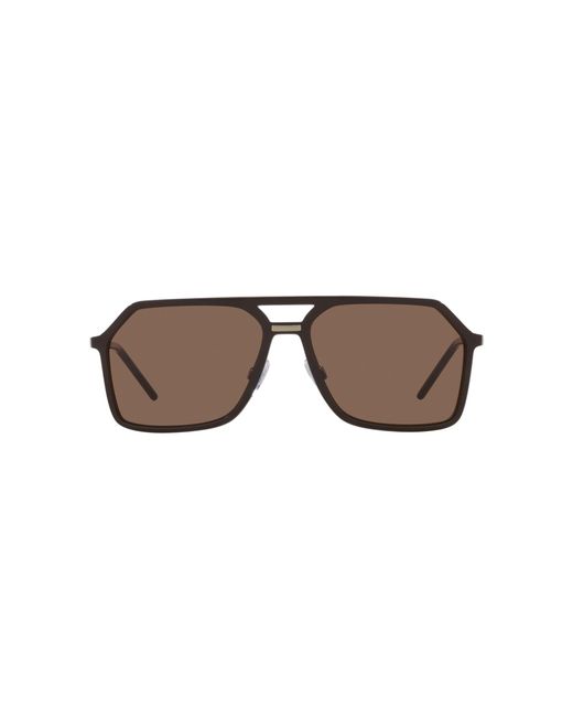 Dolce & Gabbana Black Dg6196 315973 Sunglasses Injected Pilot Normal for men
