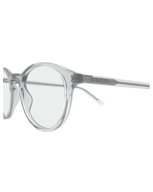 Gucci Black Gg1998O 004 Optical Frames Acetate Transparent Round for men