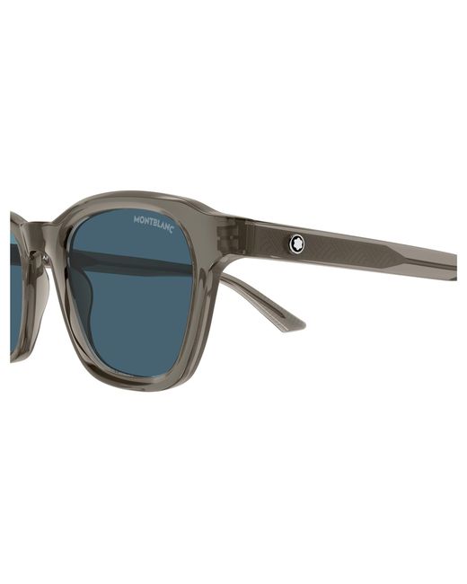 Montblanc Black Mb0384S 003 Sunglasses Acetate Round for men