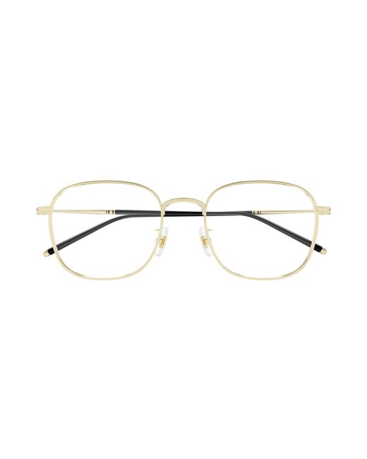 Montblanc Black Mb0415Oa 003 Optical Frames Titanium Transparent Squared for men