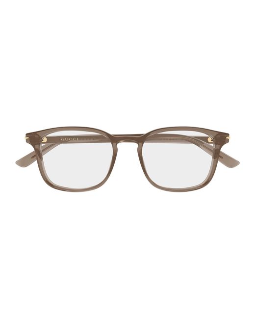 Gucci Black Gg2129O 003 Optical Frames Acetate Transparent Squared for men