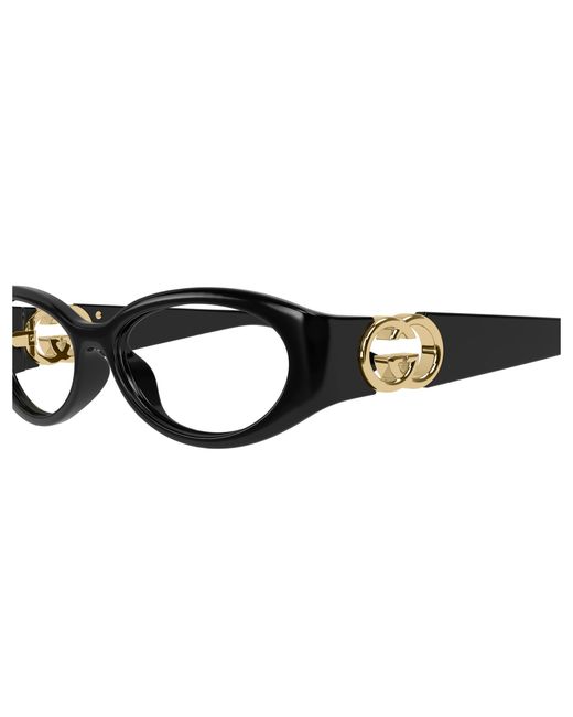 Gucci Black Gg1693O 001 Optical Frames Injected Transparent Round