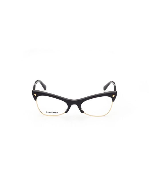 DSquared² Black Dq5332 001 Optical Frames Outlet Acetate Cat Eye