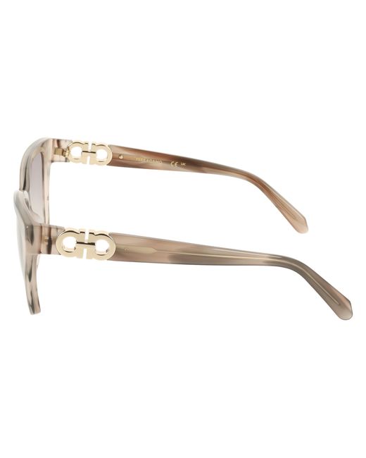 Ferragamo Black Sf2110S 013 Sunglasses Acetate Squared Normal