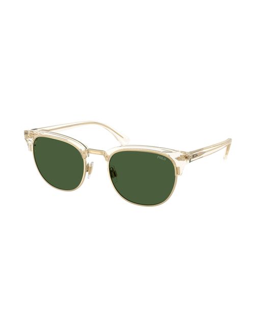 Polo Ralph Lauren Green Ph4217 635771 Sunglasses Acetate Round Normal for men