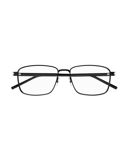 Saint Laurent Black Sl 666 001 Optical Frames Metal Transparent Squared