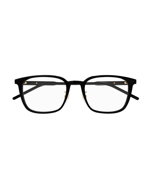 Gucci Black Gg1465Oa 001 Optical Frames Acetate Transparent Squared for men