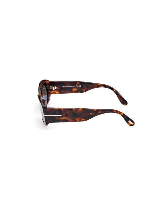 Tom Ford Black Ft1187 Cielle 52N Sunglasses Acetate Round Normal