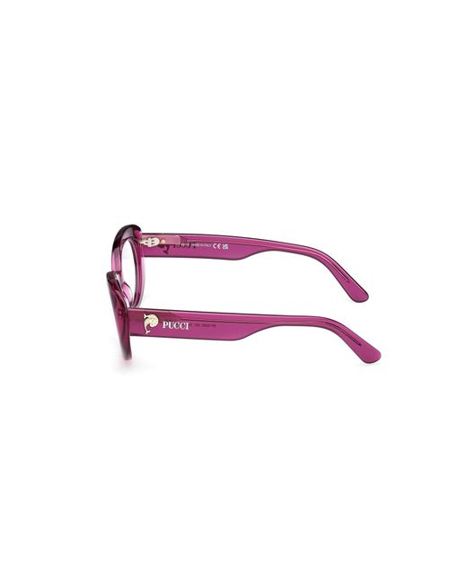 Emilio Pucci Black Ep5262 081 Optical Frames Acetate Round Normal