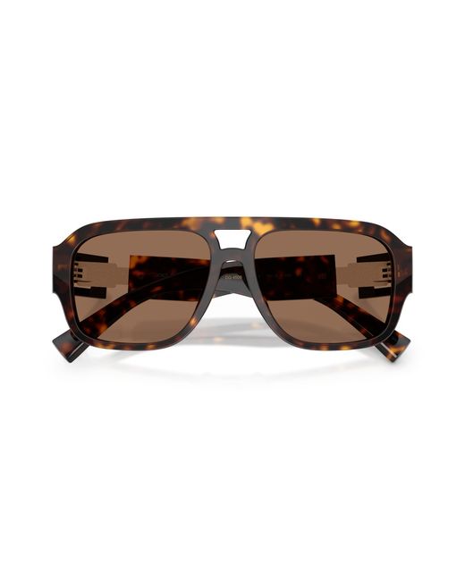 Dolce & Gabbana Black Dg4506 502/73 Sunglasses Acetate Pilot Normal for men