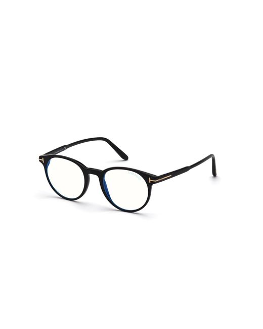 Tom Ford Black Ft5695-B 056 Optical Frames Acetate Round Normal Anti Light for men
