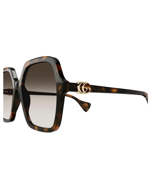 Gucci Black Gg1072S 002 Sunglasses Acetate Squared Shaded
