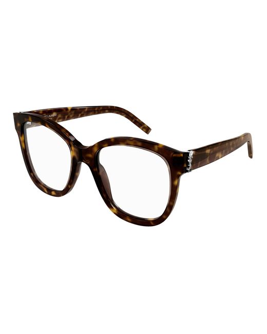 Saint Laurent Black Sl M97 004 Optical Frames Acetate Transparent Squared