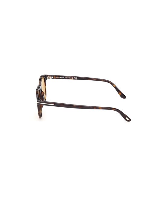 Tom Ford Black Ft1302 Holt-02 52E Sunglasses Acetate Round Normal for men