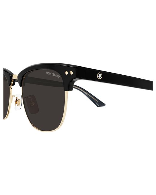 Montblanc Black Mb0382S 001 Sunglasses Acetate Squared for men