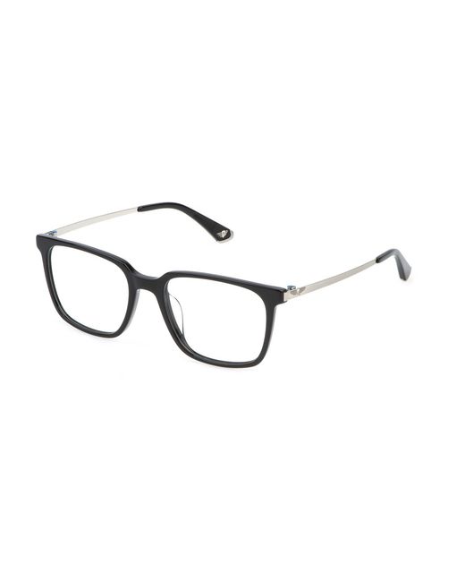Police Black Vplp15 Tailwind Pro 2 700 Optical Frames Acetate Squared for men