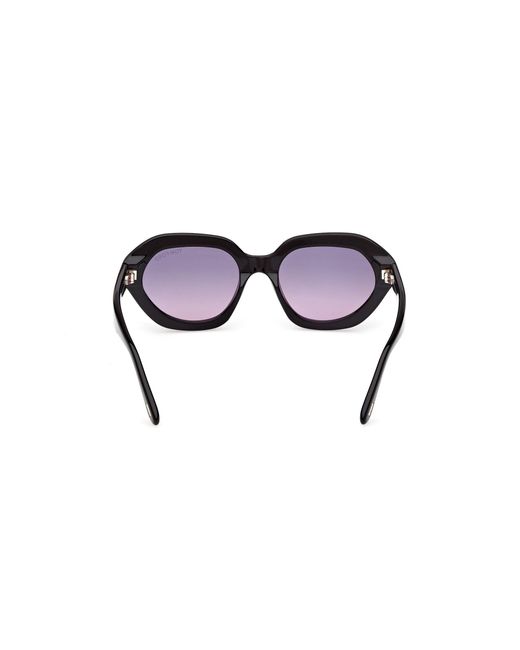 Tom Ford Black Ft1341 Meryl-02 01B Sunglasses Acetate Smoke Geometric Normal