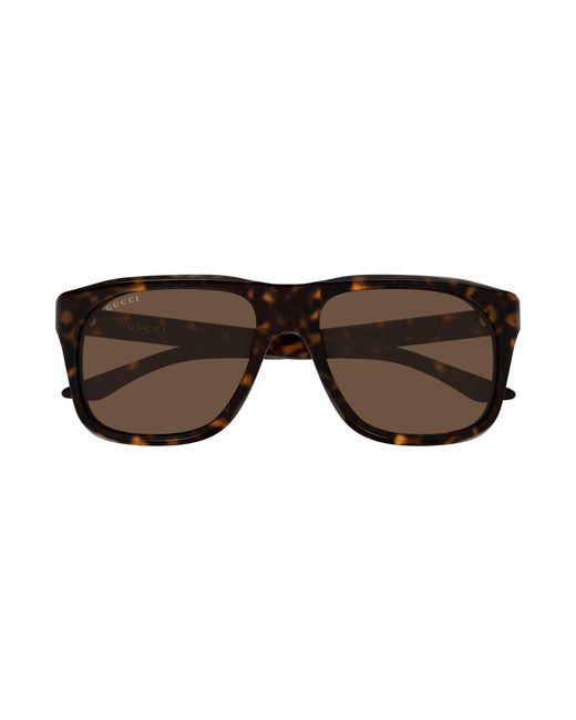 Gucci Black Gg2077S 002 Sunglasses Acetate Squared for men