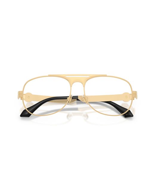 Versace Black Ve1319 1523 Optical Frames Metal Transparent Pilot Normal for men