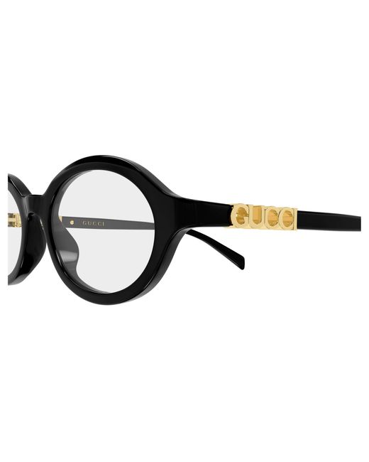 Gucci Black Gg2153O 001 Optical Frames Acetate Transparent Round
