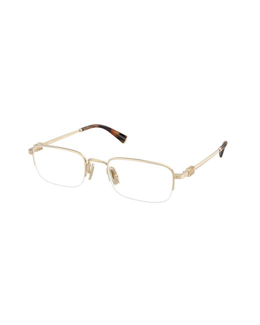 Miu Miu Black Mu 52Wv Zvn1O1 Optical Frames Metal Squared Normal