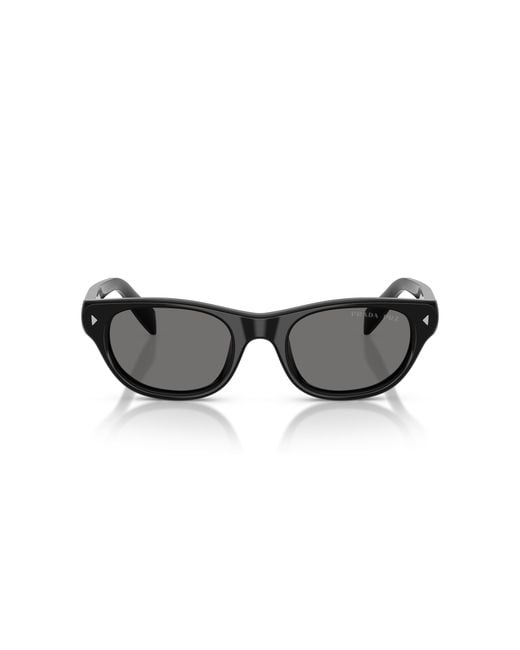 Prada Black Pr C08S 16K90T Sunglasses Acetate Cat Eye Polarized