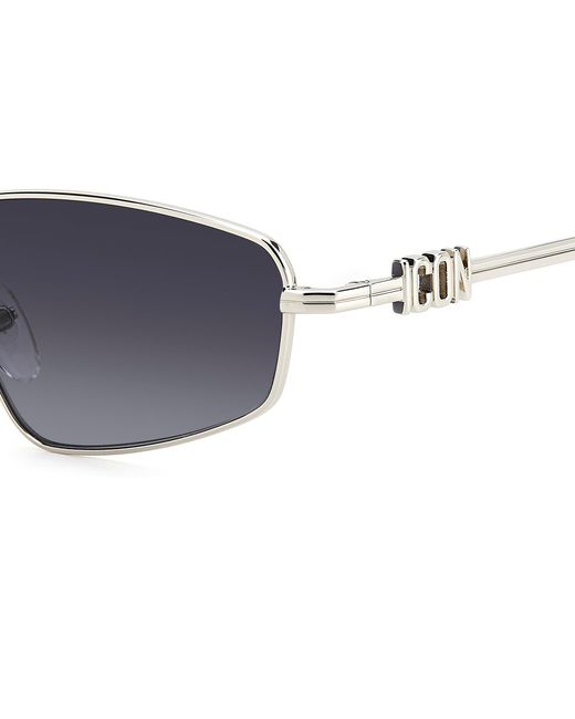 DSquared² Black Icon 0015/S 010/9O Sunglasses Metal Geometric Normal Shaded for men