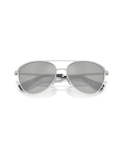 Burberry Black Be3157 10058V Sunglasses Metal Pilot Mirrored